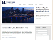 Tablet Screenshot of hermeleelaw.com